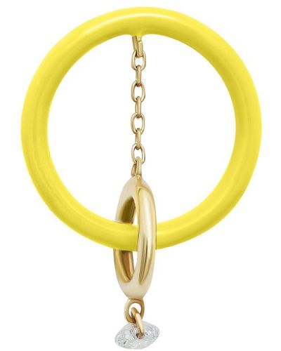 PERSÉE Enamel Orbit 1 Diamond Single Earring - Yellow