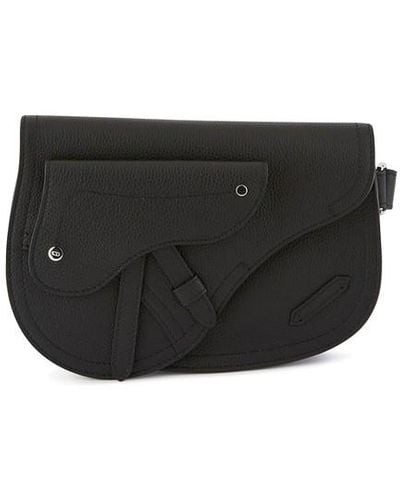 Dior Saddle Messenger Bag In Calfskin - Black