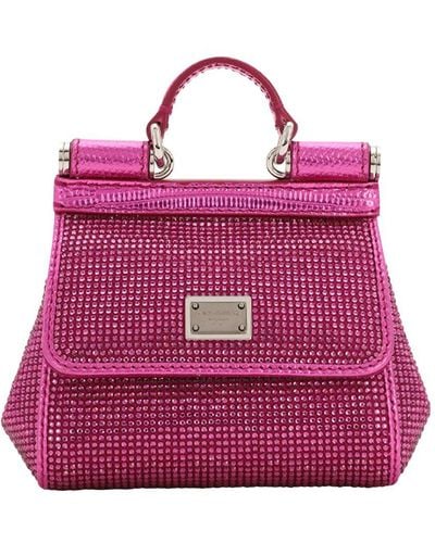 Dolce & Gabbana Mini Sicily Handbag - Purple