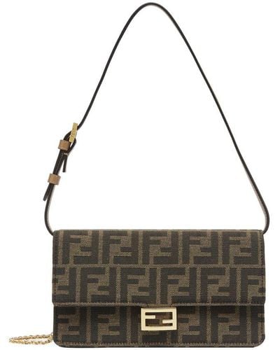 Fendi Wallet On Chain Baguette - Black