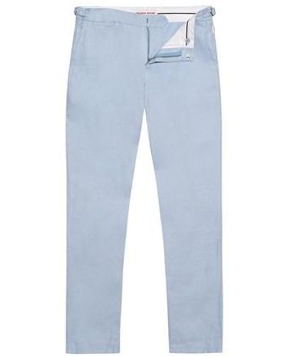 Orlebar Brown Slim-fit Linen Trousers - Blue