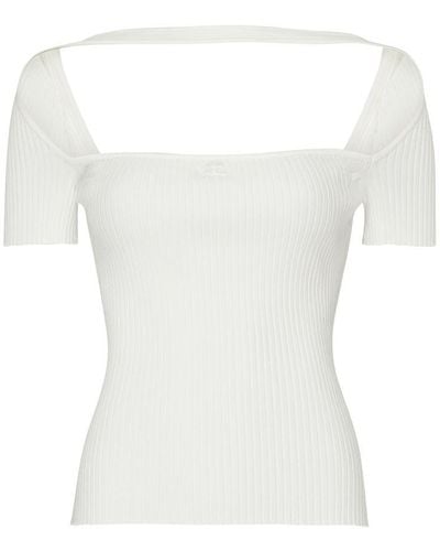 Courreges Hyperbole Knit Sweater - White