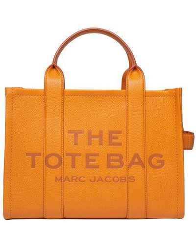 Marc Jacobs The Leather Medium Tote Bag - Orange