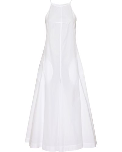 Sportmax Langes Kleid Cactus - Weiß