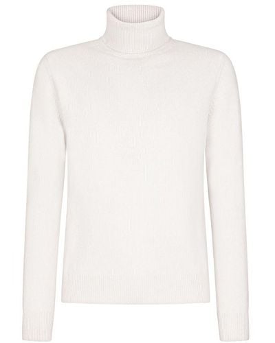 Dolce & Gabbana Turtle-Neck Sweater - White