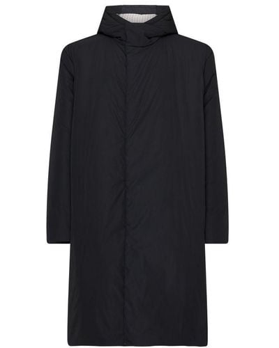 Thom Browne Long Hooded Puffer Jacket - Black