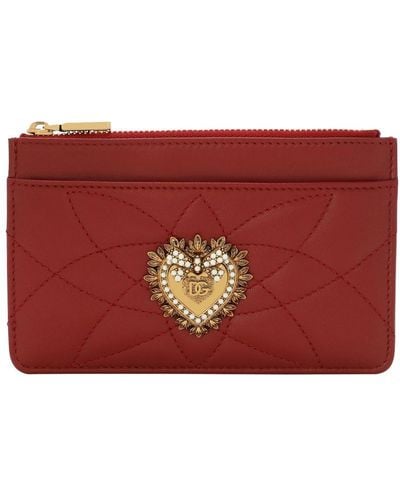 Dolce & Gabbana Medium Devotion Card Holder - Red