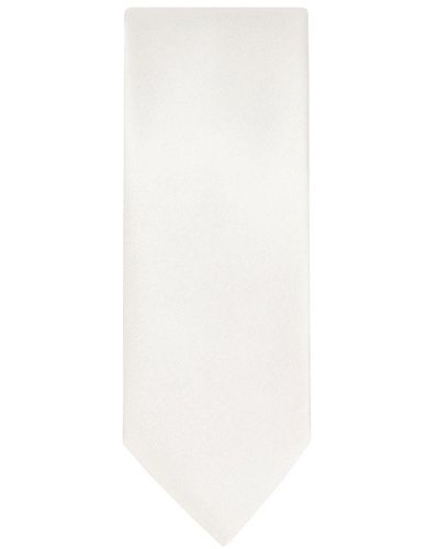 Dolce & Gabbana Silk Satin Blade Tie (6 Cm) - White