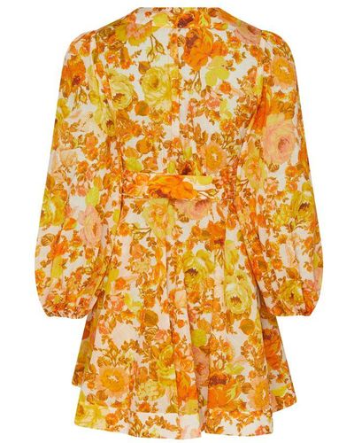 Zimmermann Devi Short Dress - Yellow