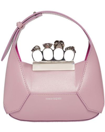 Alexander McQueen Jeweled Hobo Mini Bag - Pink