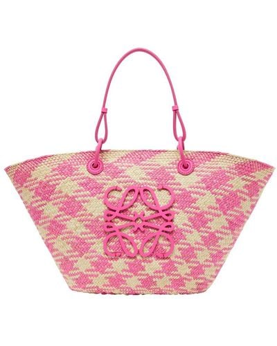 Loewe Anagram Basket Bag - Pink