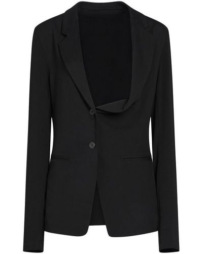 Ann Demeulemeester Nova Light Asymmetric Deconstructed Jacket - Black