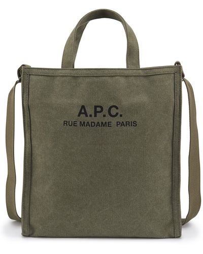 A.P.C. Einkaufstasche Recuperation - Grün