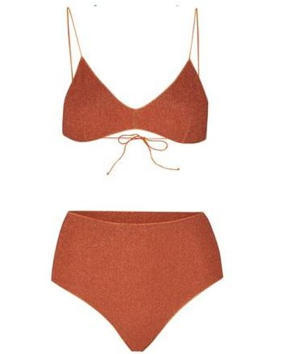 Oséree Lumiere High Waisted Swimsuit - Orange