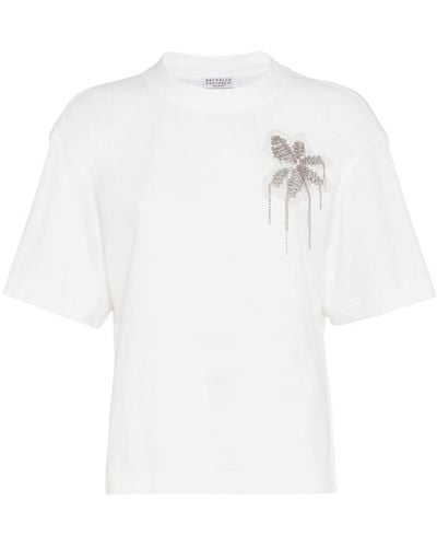 Brunello Cucinelli Jersey T-Shirt - White
