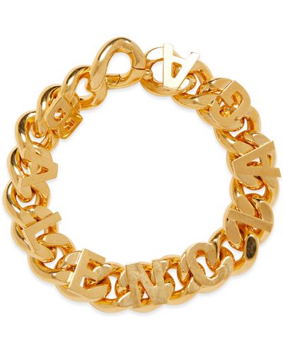 Balenciaga Bracelet Chain Logo - Métallisé