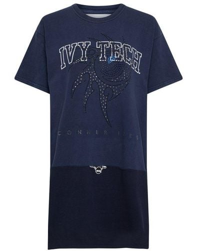 Conner Ives Exclusive Reprint T-Shirt Dress - Blue