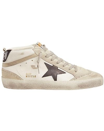 Golden Goose Mid-star Trainers - Natural