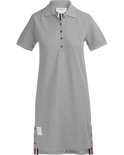 Thom Browne Polo-Kleid aus Baumwolle - Grau
