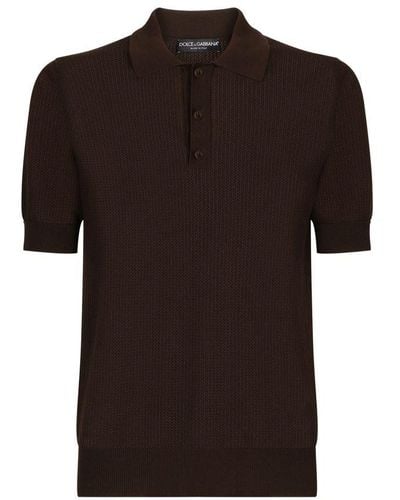 Dolce & Gabbana Cotton Polo-shirt - Brown