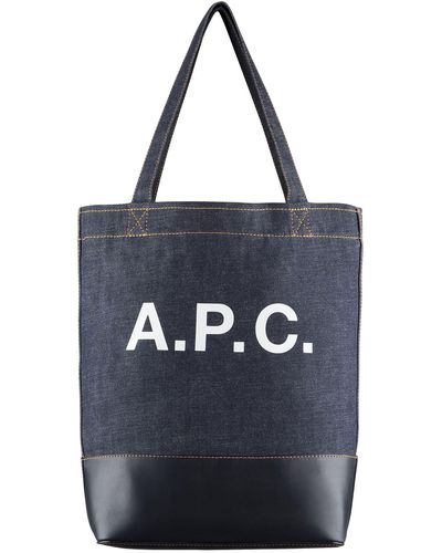 A.P.C. Tote Bag Axelle - Blau