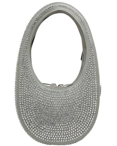 Coperni Crystal-embellished Mini Swipe Bag - Grey