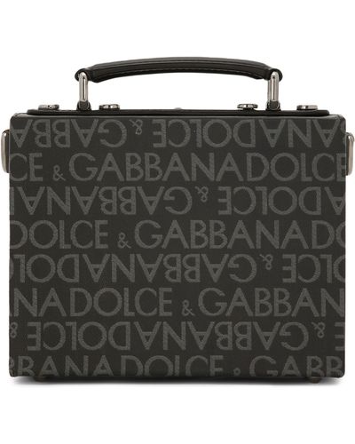 Dolce & Gabbana Box-Tasche aus Jacquard - Schwarz