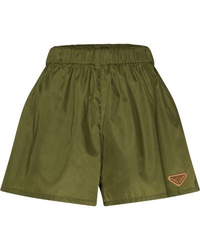 Prada Shorts aus Re-Nylon - Grün