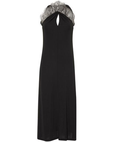 Givenchy Crepe Dress With Lace - Black