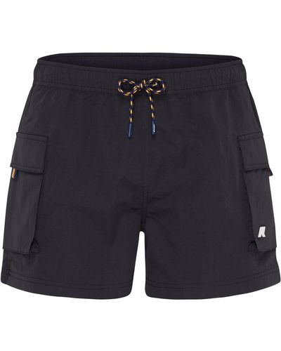 K-Way Mini shorts en ripstop Mellow - Noir