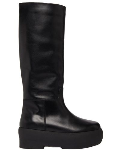 GIA COUTURE Chunky Sole Tubular Boots - Black