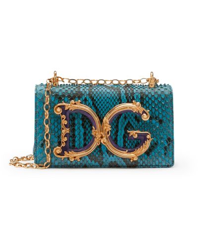 Dolce & Gabbana DG-Python-Handytasche Girls - Schwarz