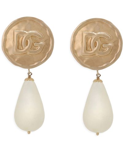 Dolce & Gabbana Boucles d'oreilles avec pendentifs gouttes - Neutre