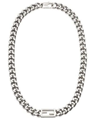 Fendi Baguette Necklace - Metallic
