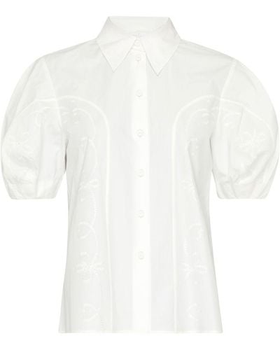 Chloé Puffed Sleeve Blouse - White