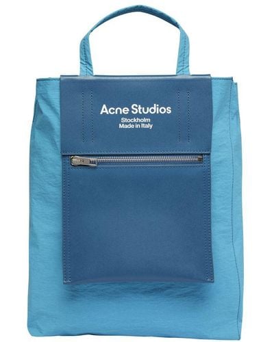 Acne Studios Baker Out M Recycled Tote Bag - Blue
