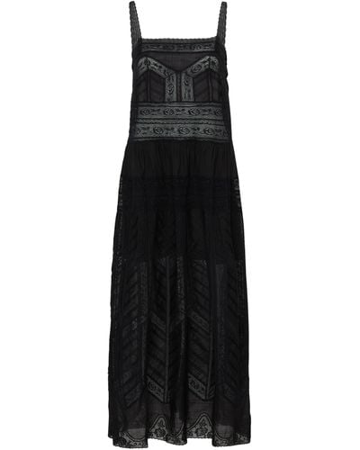 Zimmermann Robe longue bordée de dentelle Halliday - Noir