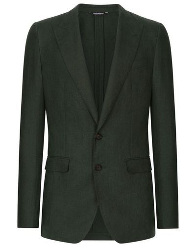 Dolce & Gabbana Linen Taormina-Fit Jacket - Green