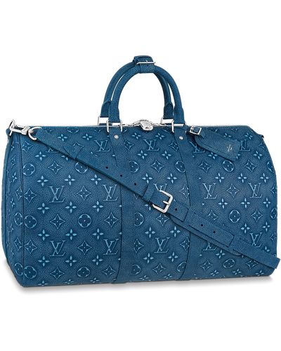 Louis Vuitton Keepall 50 mit Schulterriemen - Blau
