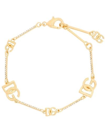Dolce & Gabbana Bracelet With Rhinestones - Metallic