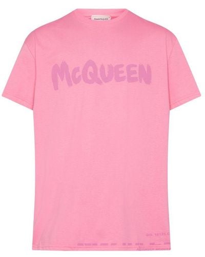 Alexander McQueen Graffiti T-shirt - Pink