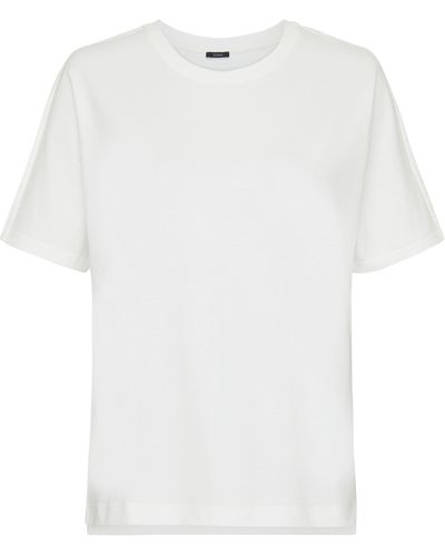 JOSEPH T-Shirt aus mercerisierter Baumwolle - Weiß