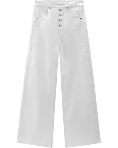 Woolrich Hose aus stückgefärbtem Stretch-Baumwolltwill - Weiß