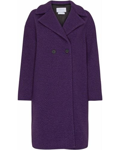 Harris Wharf London Manteau à double boutonnage - Violet