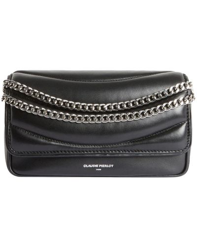 Claudie Pierlot Angelina Quilted Leather Bag - Black