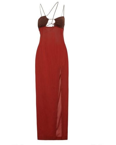 Nensi Dojaka Long Dress - Red