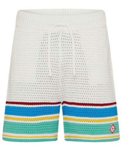 Casablancabrand Crochet Effect Tennis Shorts - White
