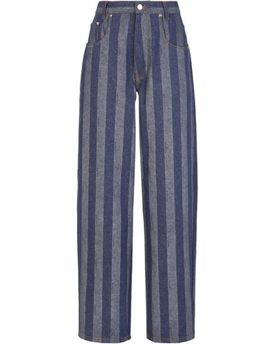 Fendi Five-Pocket-Hose mit hohem - Blau