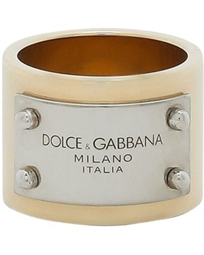 Dolce & Gabbana Logo-engraved Ring - Metallic