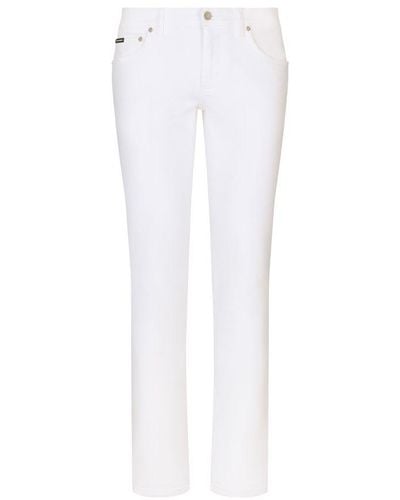 Dolce & Gabbana Skinny Stretch Jeans - White